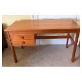 MCM Two Sided Tilt Top Teak Veneer Desk