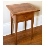Cherry and Pine Bedside Table w/ Drawer, 1800