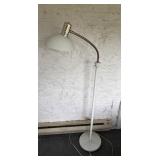 White Metal Positionable Floor Lamp