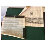 Two Very Old Documents + Metal Document Tube