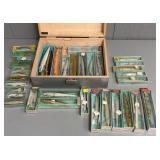 Wooden Tackle Box w/ Contents