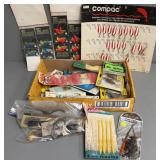 Assorted Lures, Floating Hooks, Spoons, June Bugs