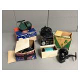 Assorted Vintage Fishing Reels in Boxes