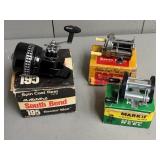 Three Vintage Fishing Reels in Original Boxes