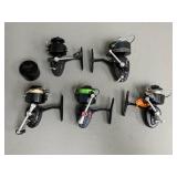 Five Garcia Mitchell Spinning Reels