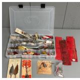 Assorted Dependon Spinners, Hooks, Lures in Case