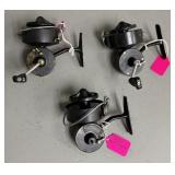 Three Mitchell Spinning Reels, 1950s