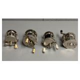 Four Vintage Baitcast Reels
