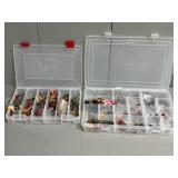 Assorted Metal Lures, June Bugs, Spinners in Cases