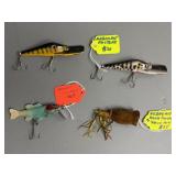Four Vintage Arbogast Lures