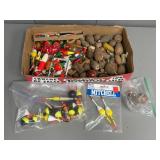 Large Assortment of Wood and Cork Floats