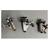 Three Zebco Cardinal Spinning Reels