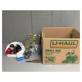 Box of Parts, Spools, Fishing Line, Lures