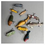 Vintage Hand Made Wooden Fishing Lures