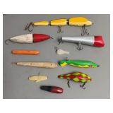 Assorted Large Wood Painted Lures