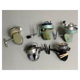 Five Assorted Vintage Spinning Reels