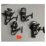 Four D.A.M. Spinning Reels