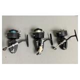 Three Garcia Mitchell 300 Spinning Reels, 1970s