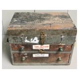 Wooden Tackle Box w/ Contents