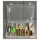 Assorted Crankbait Lures in Case