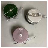 Three Shakespeare Fly Fishing Reels