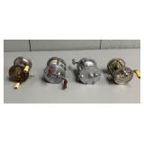 Four Vintage Baitcast Reels