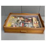 Wood Display Drawer Includes Contents