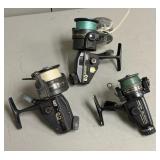 Three ABU Garcia Spinning Reels