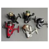 Five Spinning Reels