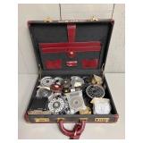 Assorted Fly Reel Spools in Case