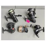 Four Spinning Reels, One Spin Cast Reel
