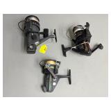 Three ABU Garcia Spinning Reels