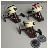 Three Zebco Cardinal Spinning Reels