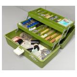 Plastic Tackle Box with Contents