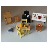 Assorted Doll House Furniture + Accessories