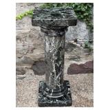 Neoclassical Marine Green Marble Pedestal