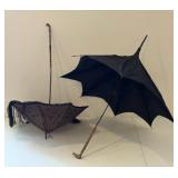 Two Antique Silk Parasols