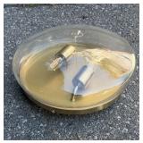 Brass + Glass Ikea Ceiling Mount Light Fixture