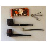 Two Brigham Pipes + Accessories