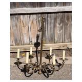 Large Solid Brass Candlestick Chandelier