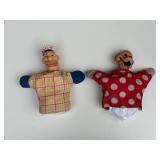 Two Vintage Gund Manufacturing Hand Puppets