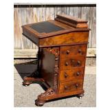 Victorian Davenport Walnut Writing Desk