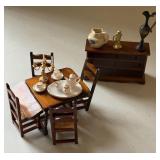 Assorted Doll House Furniture + Accessories