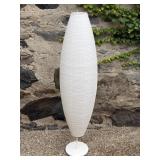 White IKEA Metal and Paper Floor Lamp