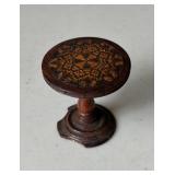 Antique Turnbridgeware Pin Cushion/Table