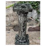Neoclassical Marine Green Marble Pedestal