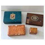 Assorted Antique Tobacco Storage Boxes