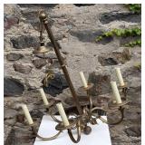 Large Solid Brass Candlestick Chandelier