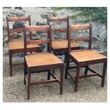 Set of Four Vernacular Dining Chairs Late 1800s