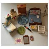 Assorted Doll House Furniture + Accessories